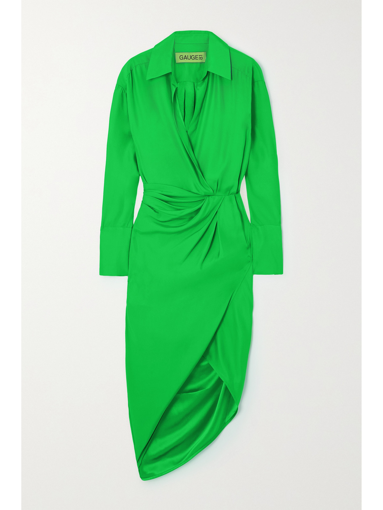 GAUGE81 - Puno Silk-satin Midi Shirt Dress - Green