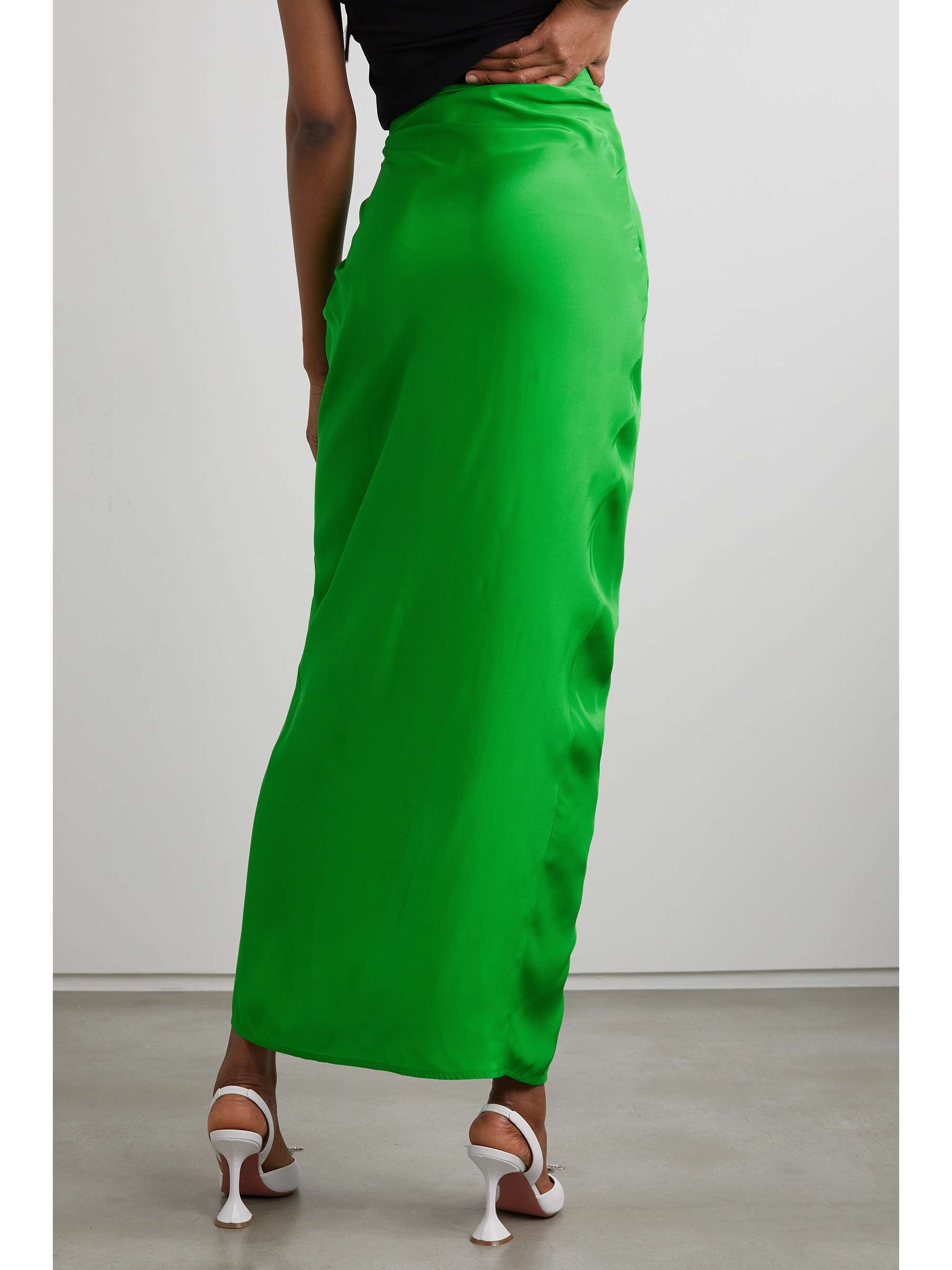 GAUGE81 Paita wrapeffect gathered silk maxi skirt NETAPORTER