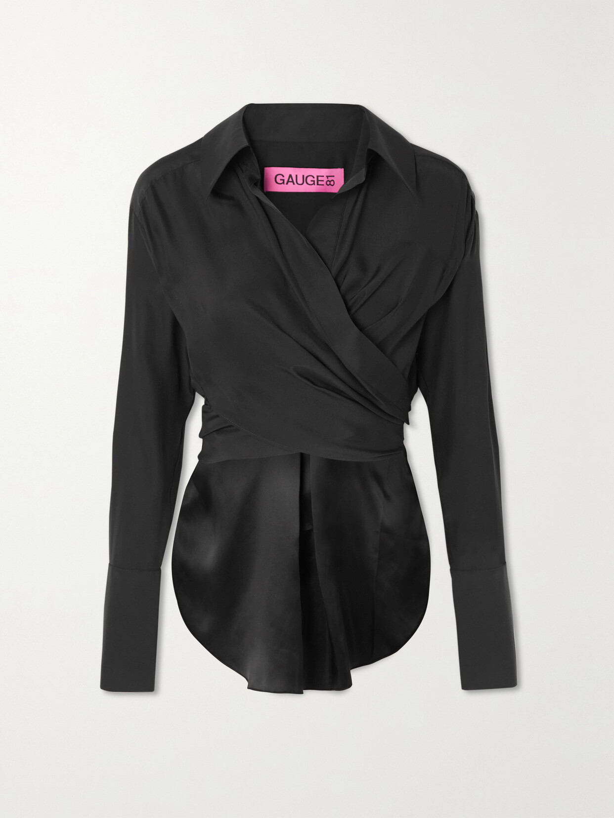 GAUGE81 - Sabinas Silk Wrap Shirt - Black