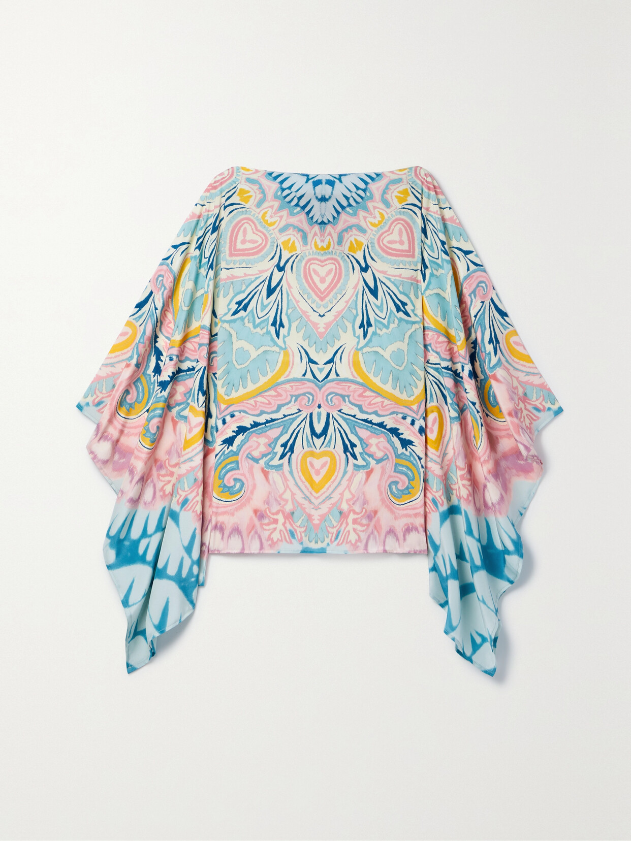 Etro - Etro Printed Silk Poncho - Blue