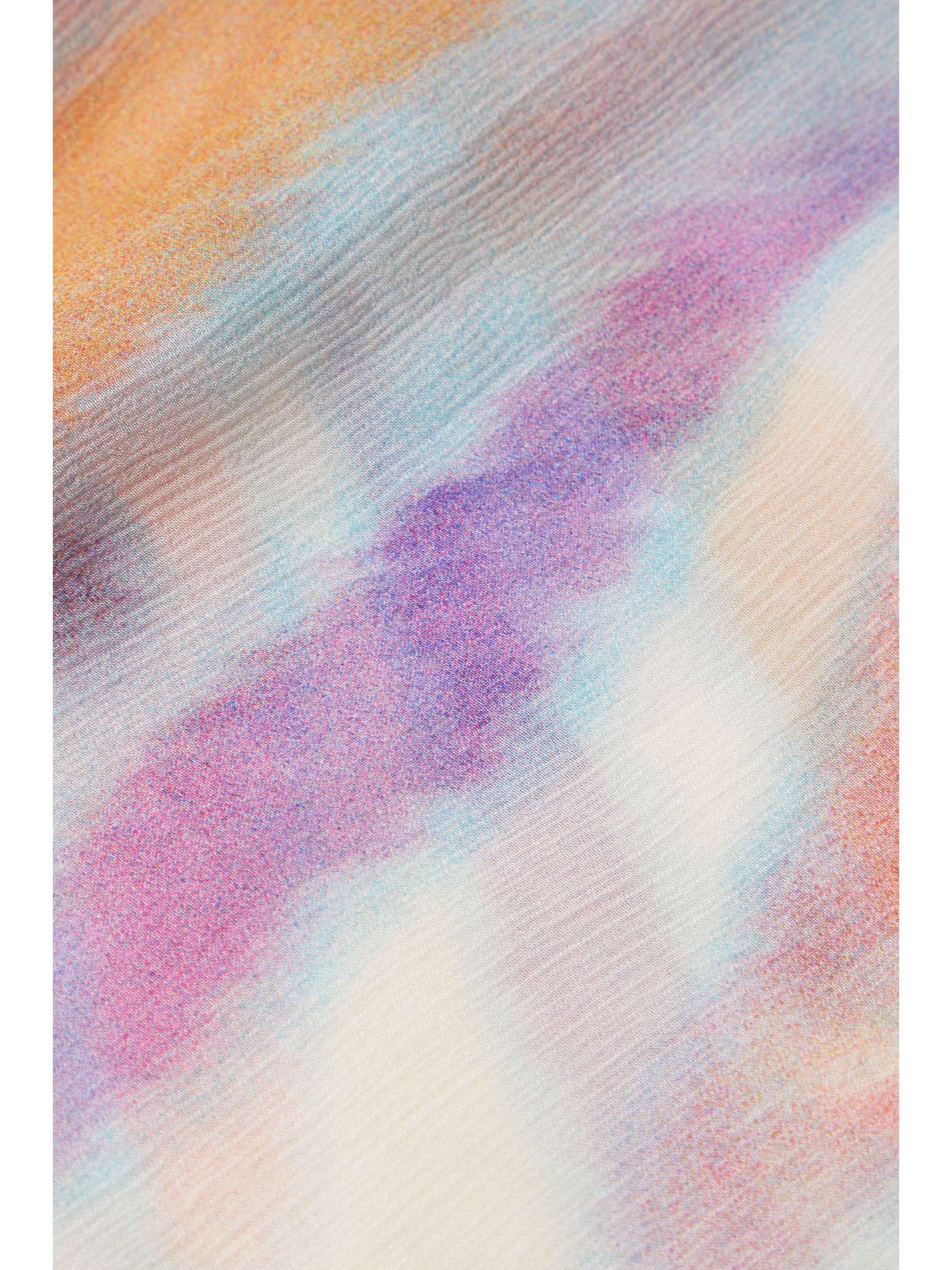 ETRO Fringed printed silk-crepon scarf