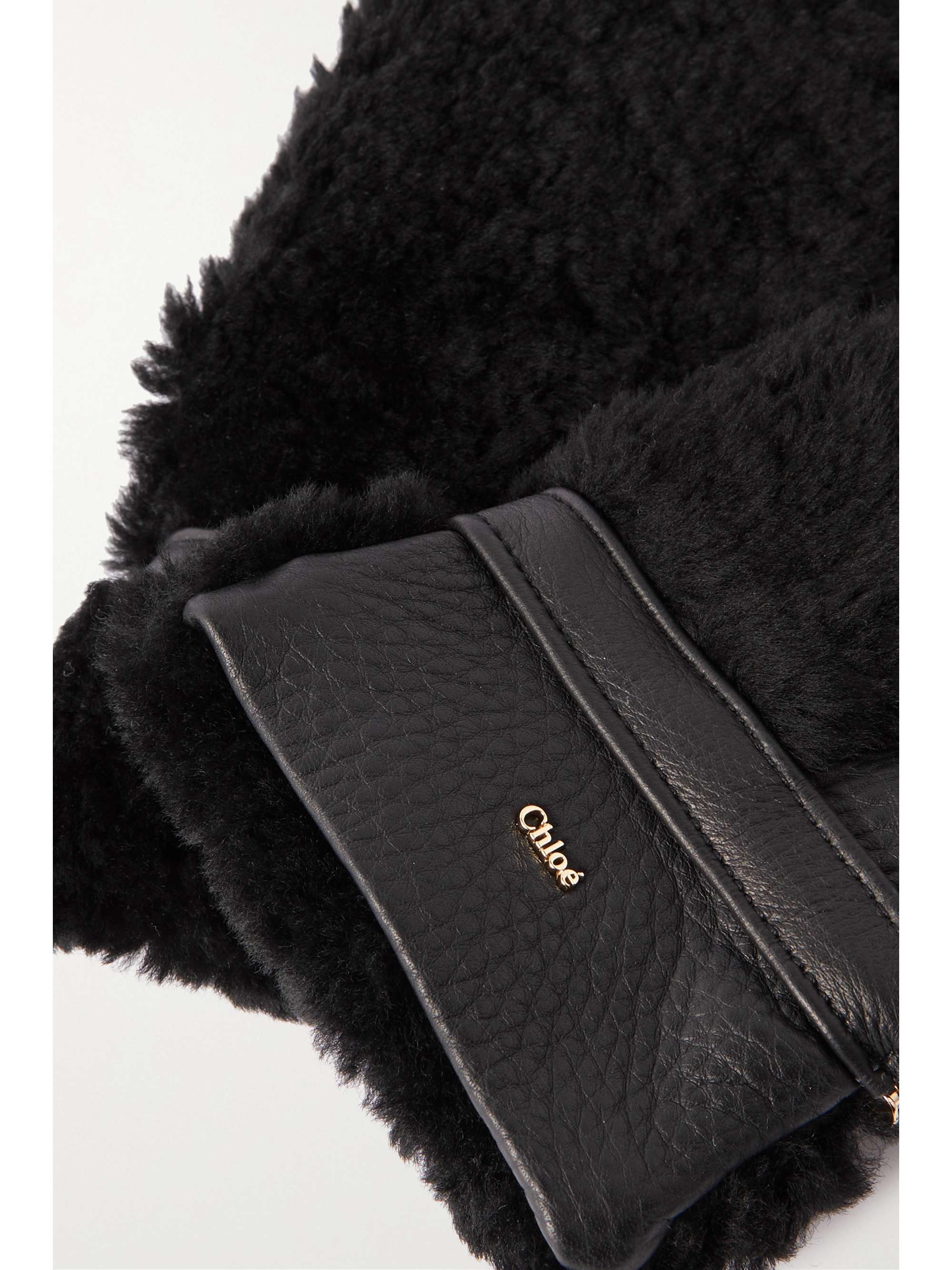 CHLOÉ + NET SUSTAIN shearling mittens