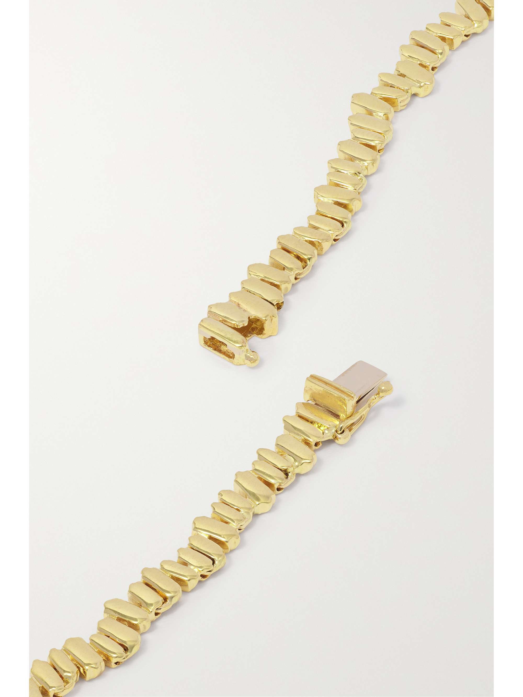 SUZANNE KALAN 18-karat gold emerald tennis necklace