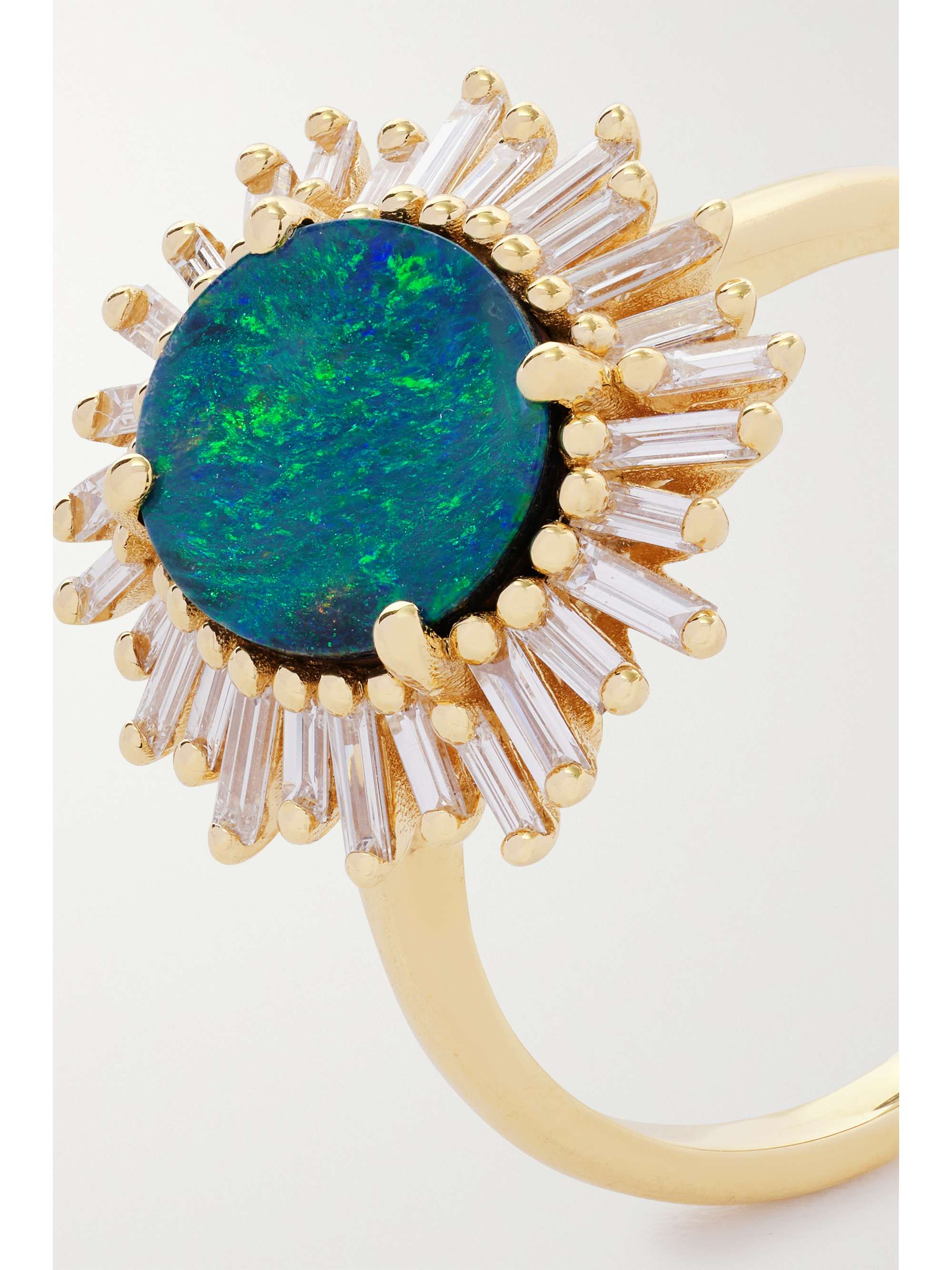 SUZANNE KALAN 18-karat gold, opal and diamond ring