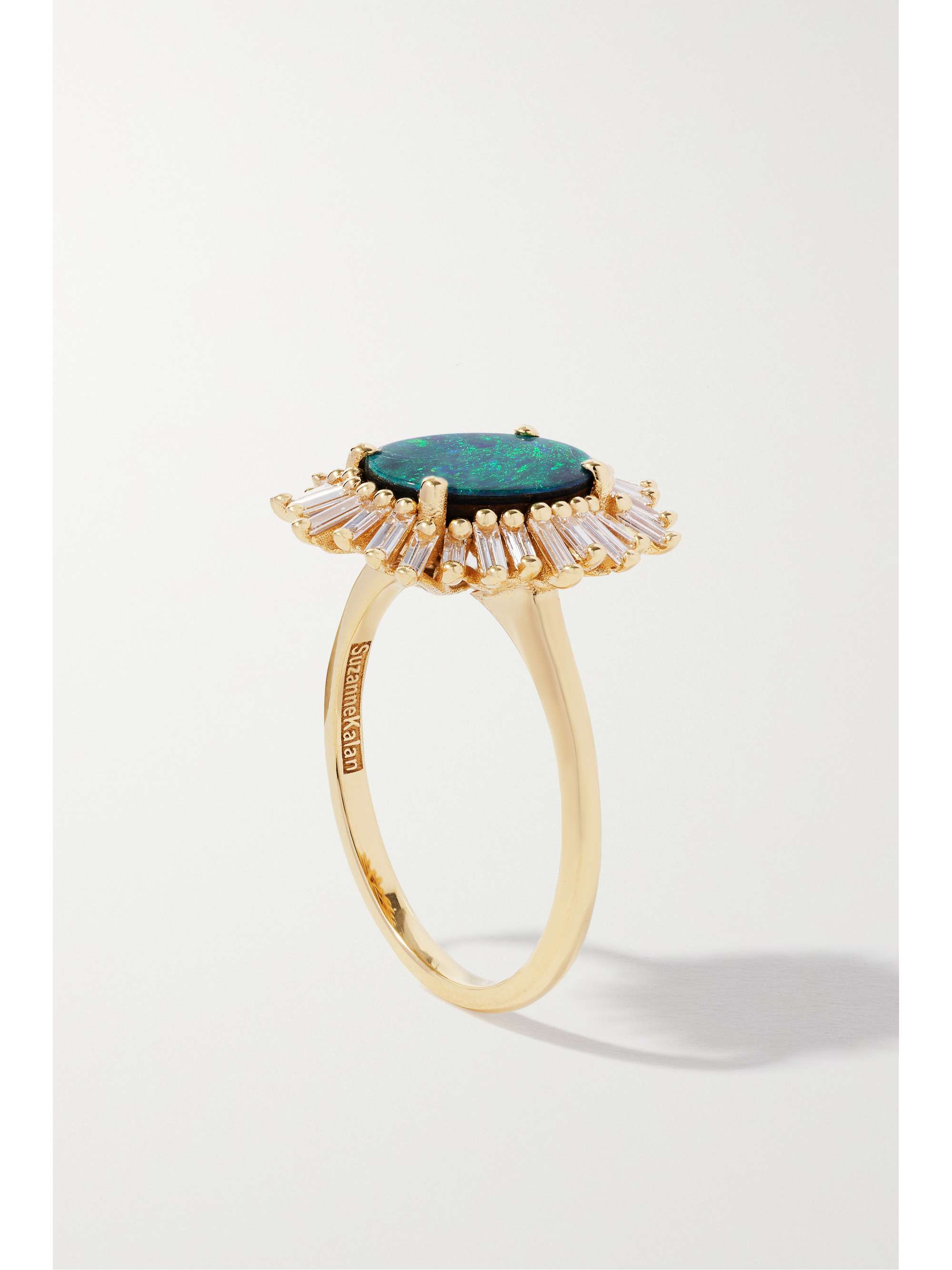SUZANNE KALAN 18-karat gold, opal and diamond ring