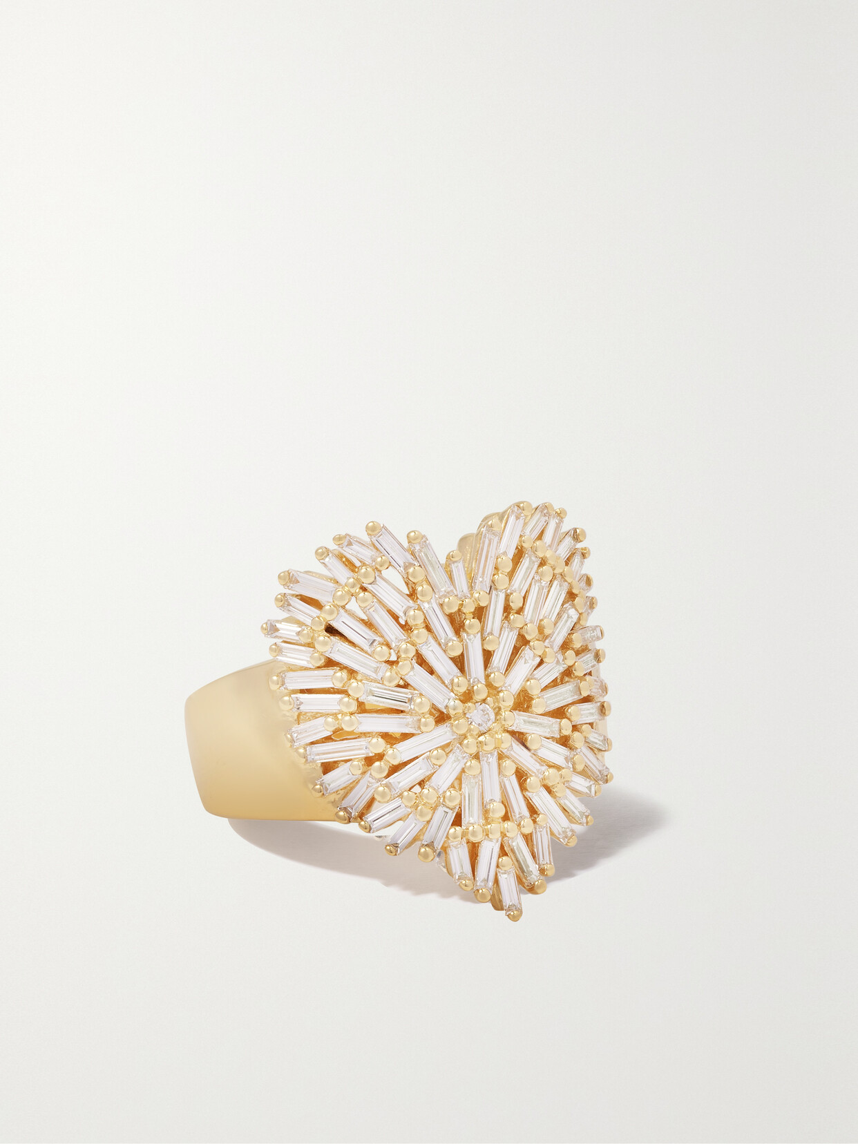 Suzanne Kalan Heart 18-karat Gold Diamond Ring