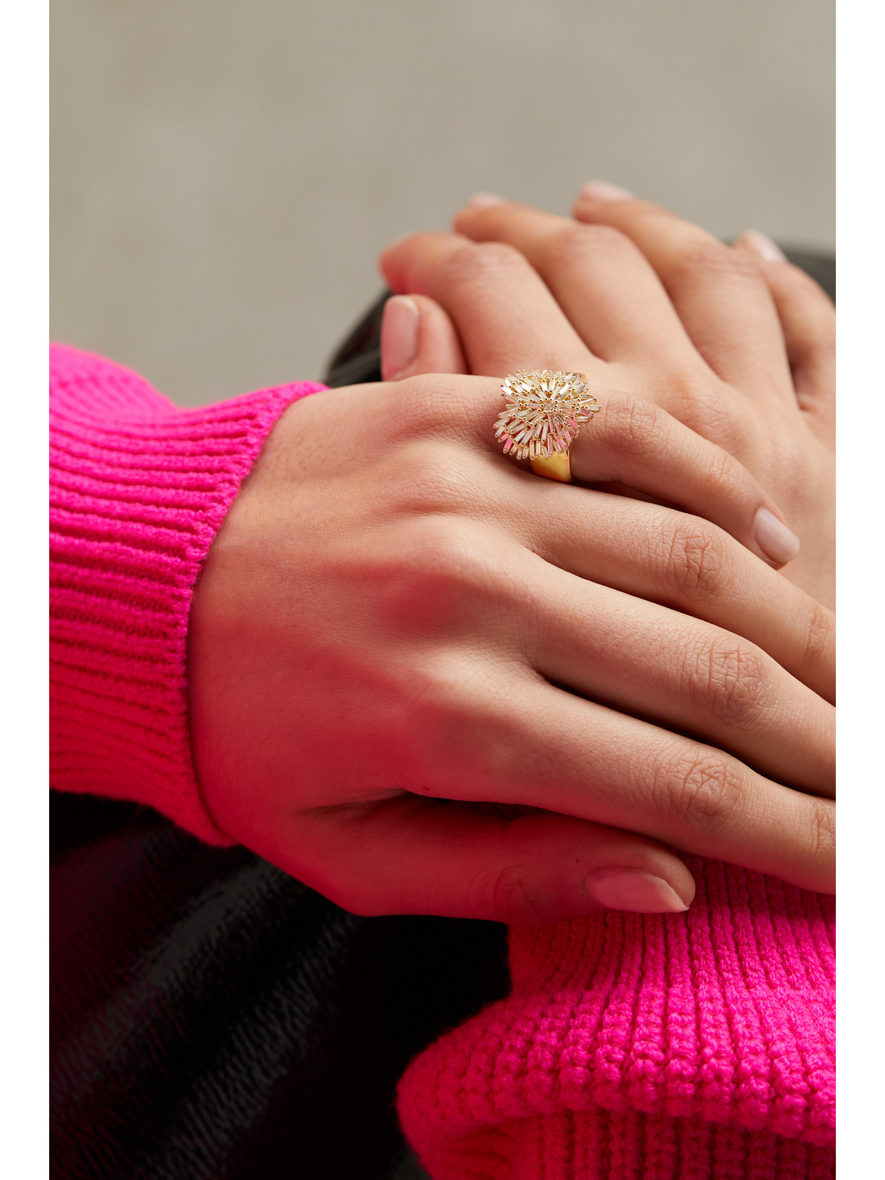 Suzanne Kalan Heart 18-karat Gold Diamond Ring In Gold
