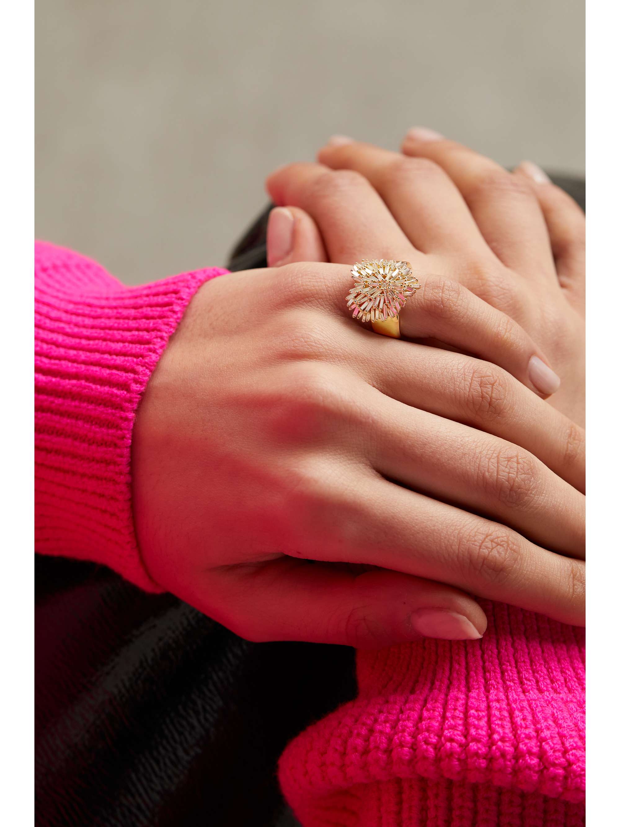SUZANNE KALAN Heart 18-karat gold diamond ring