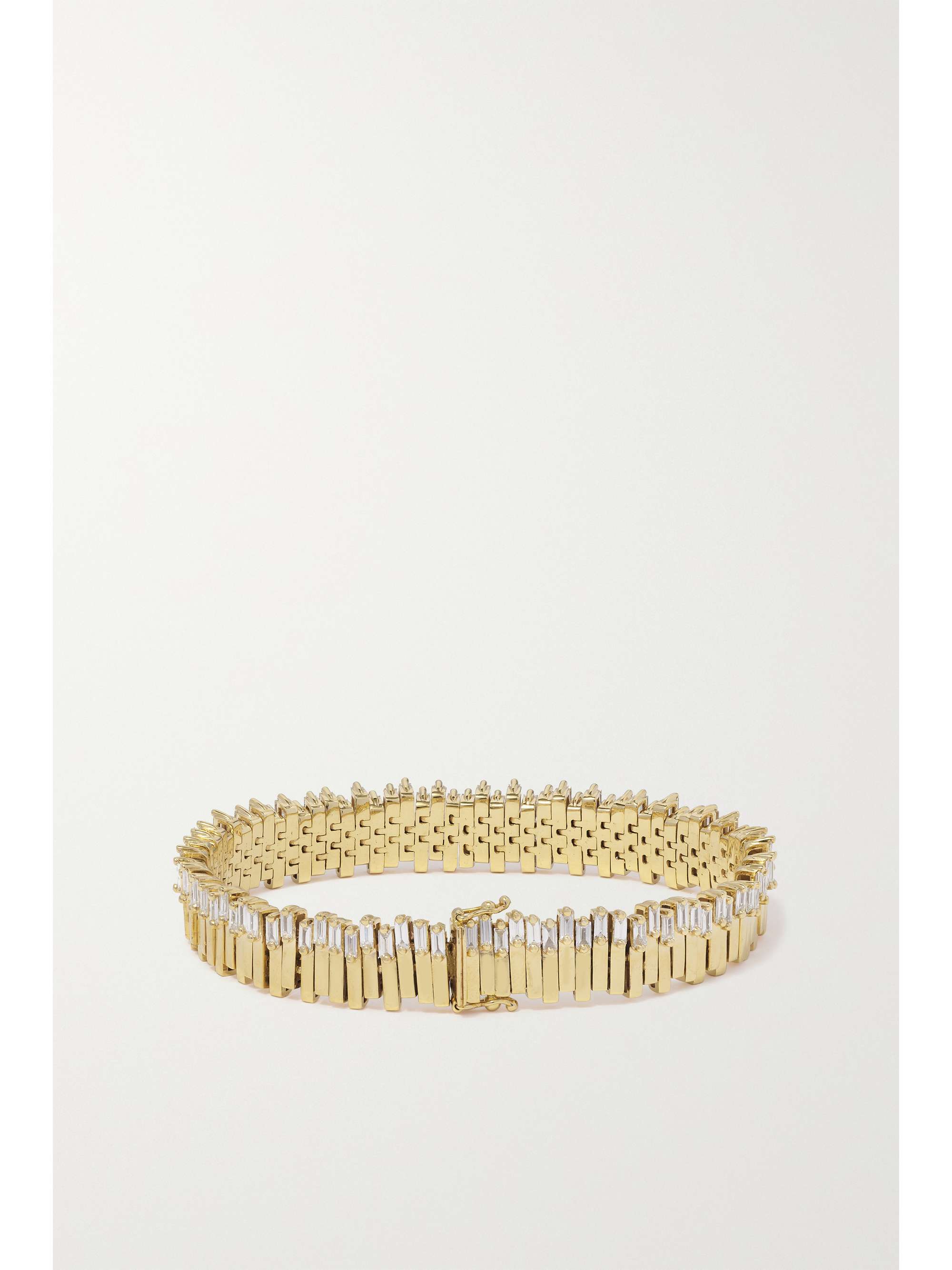 SUZANNE KALAN 18-karat gold diamond tennis bracelet