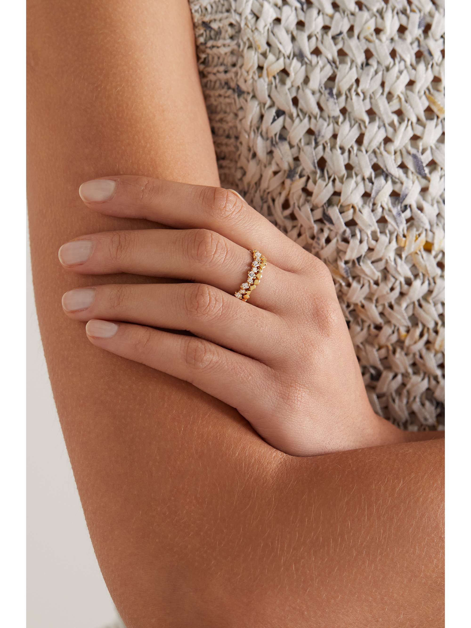 SUZANNE KALAN 18-karat gold diamond ring
