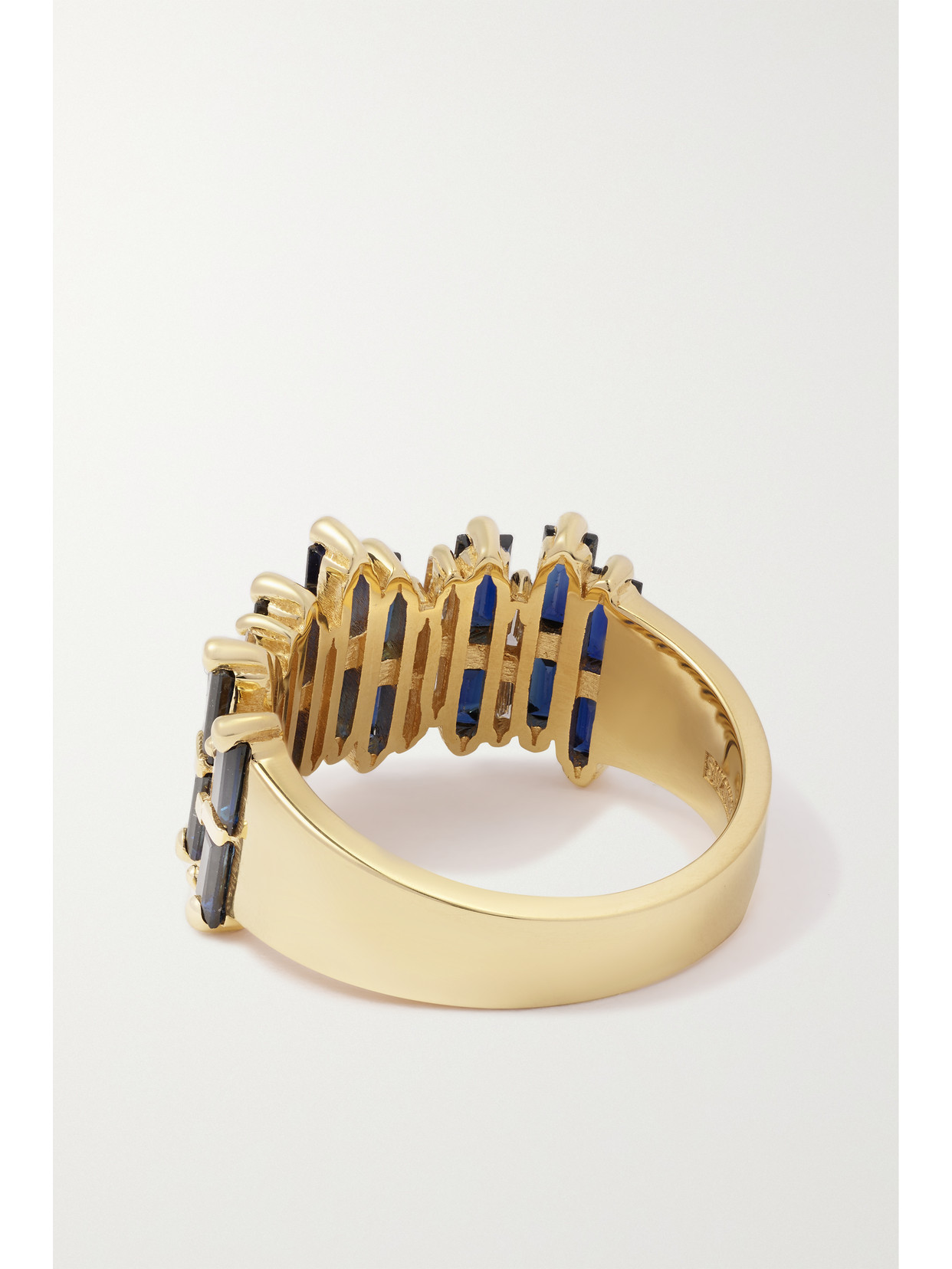 Suzanne Kalan 18-karat Gold, Sapphire And Diamond Ring In Gold