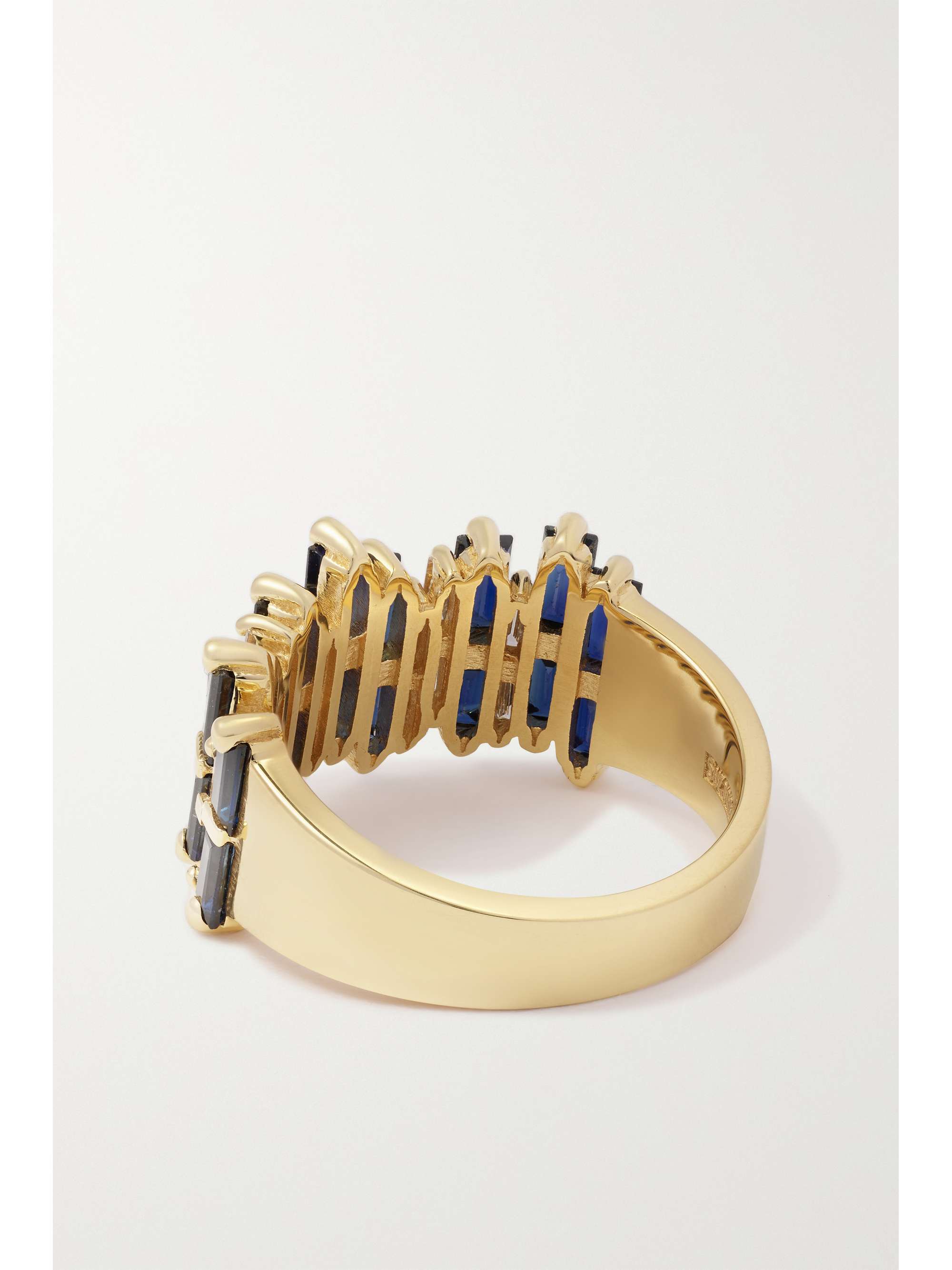 SUZANNE KALAN 18-karat gold, sapphire and diamond ring