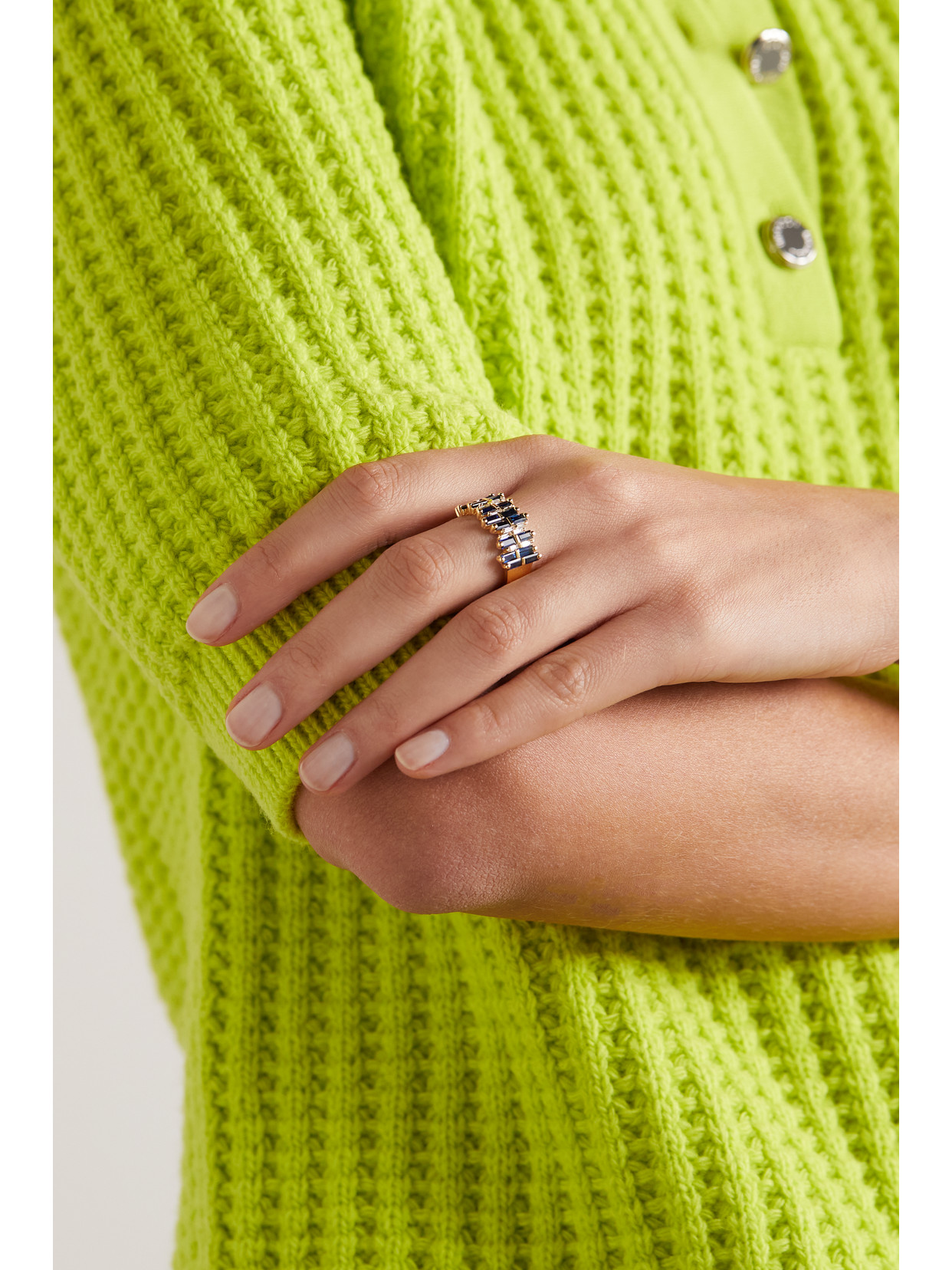 Suzanne Kalan 18-karat Gold, Sapphire And Diamond Ring In Gold