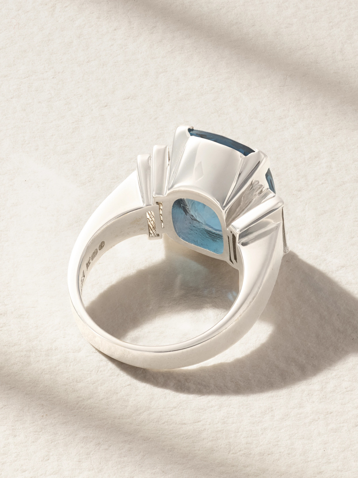 Shop Suzanne Kalan 18-karat White Gold, Topaz And Diamond Ring