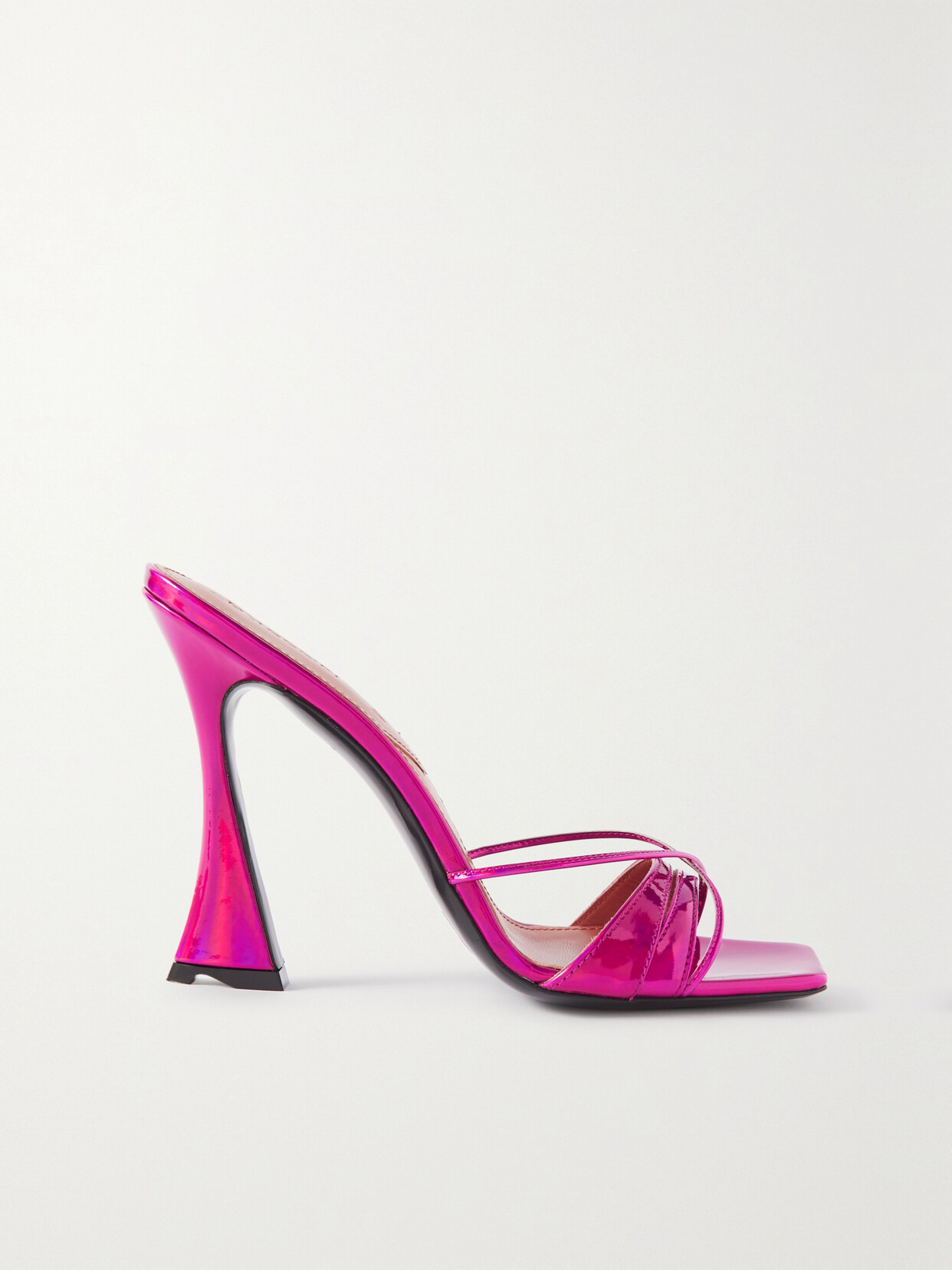 D'Accori - Lust Iridescent Metallic Leather Mules - Pink