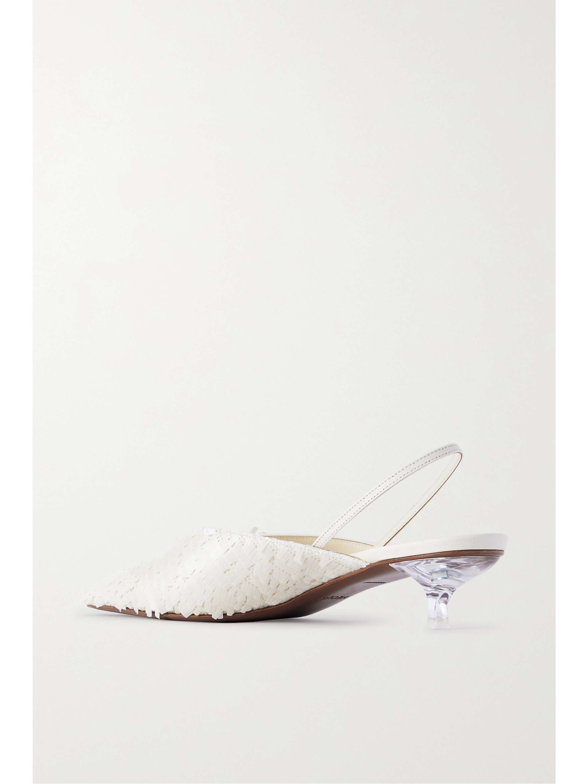 NEOUS Irena sequined leather slingback pumps