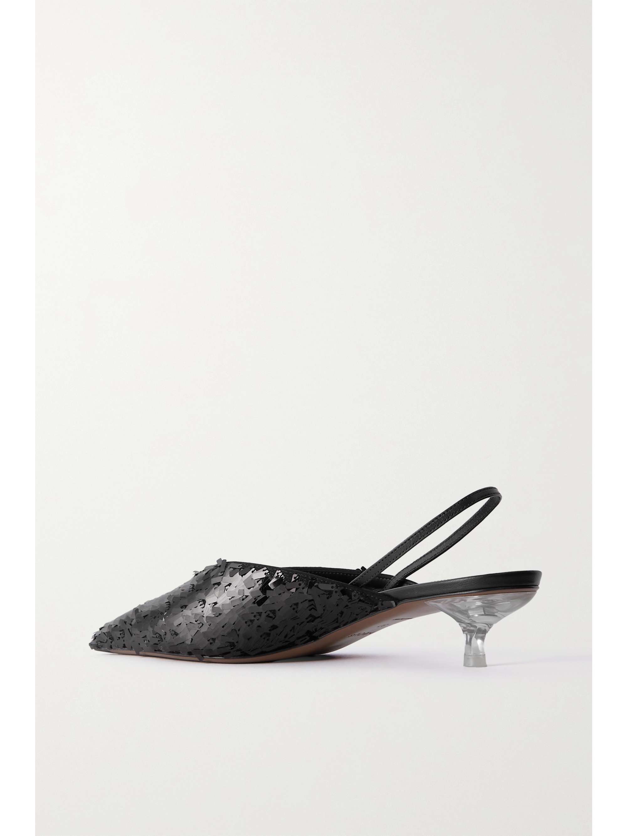 NEOUS Irena sequined leather slingback pumps