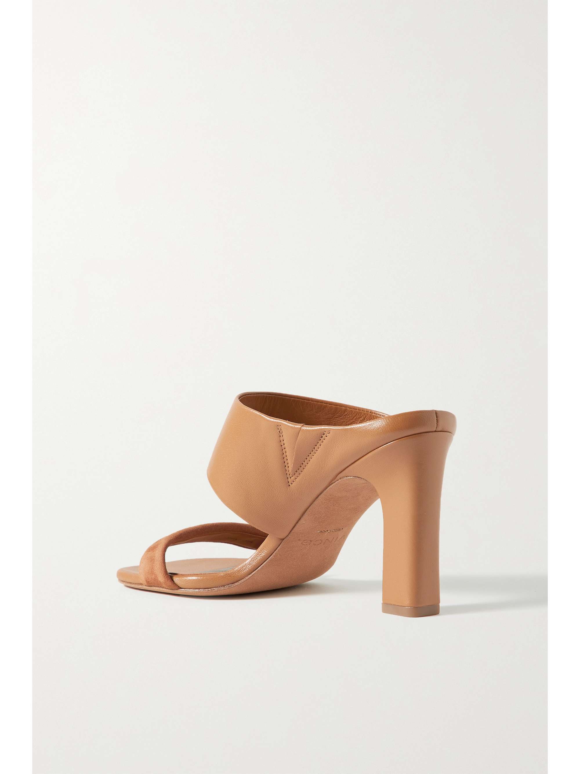 VINCE Quinn leather and suede mules