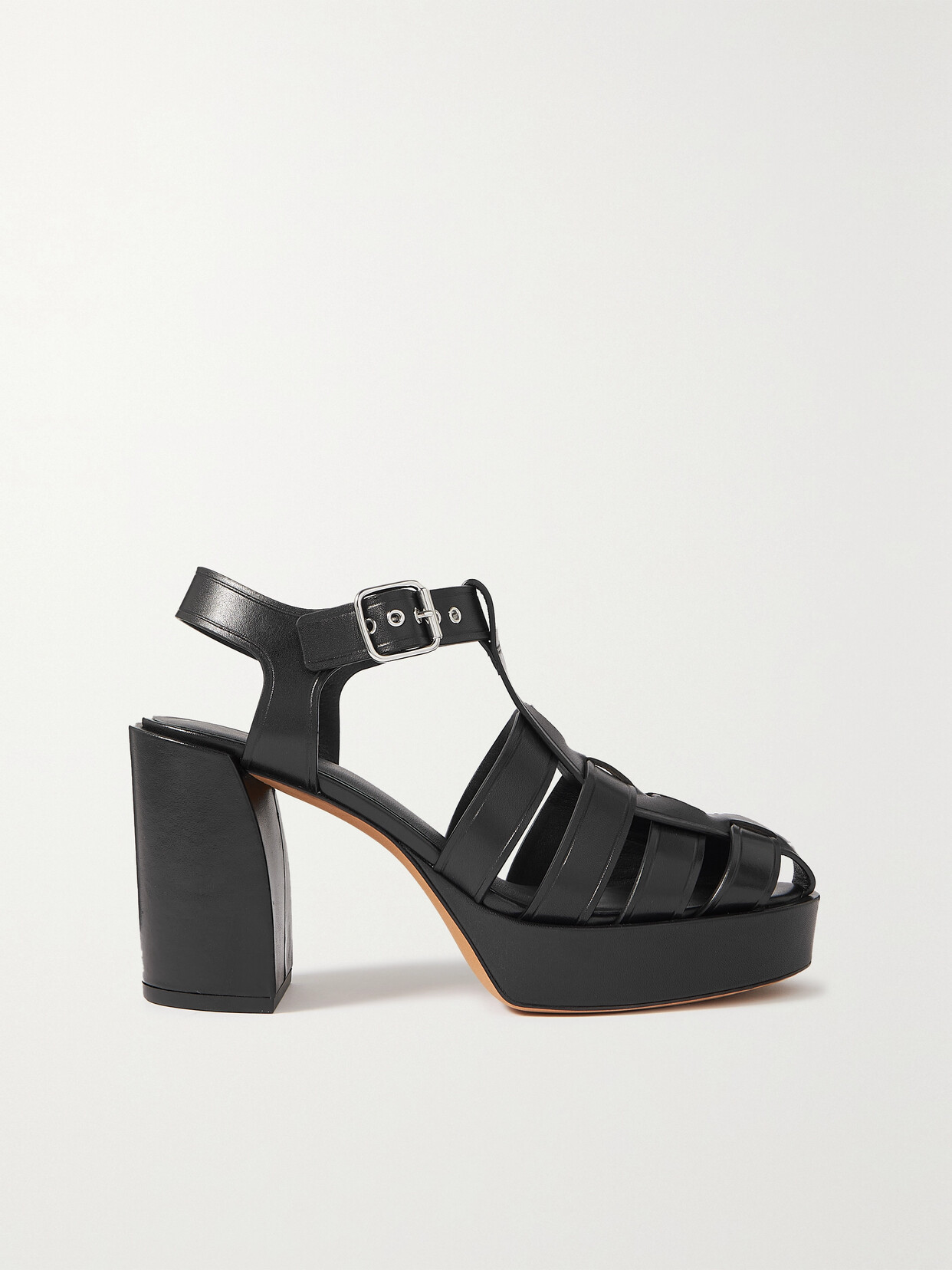 3.1 Phillip Lim - Naomi Leather Platform Sandals - Black