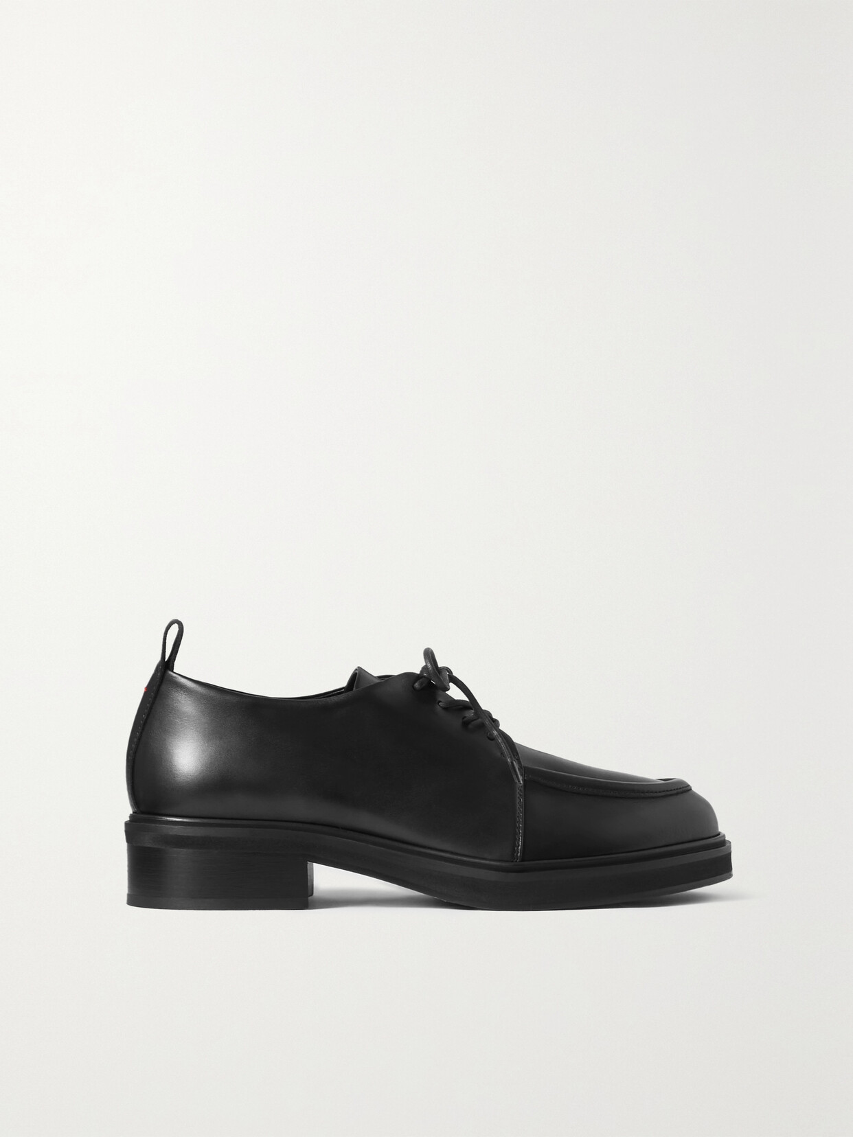 Aeyde Mara Leather Derby Shoes In Black