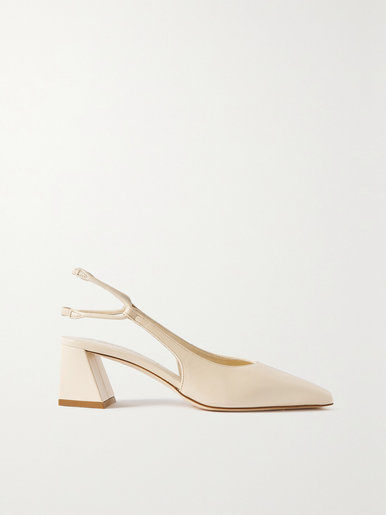 aeyde - Polly Leather Slingback Pumps - Cream