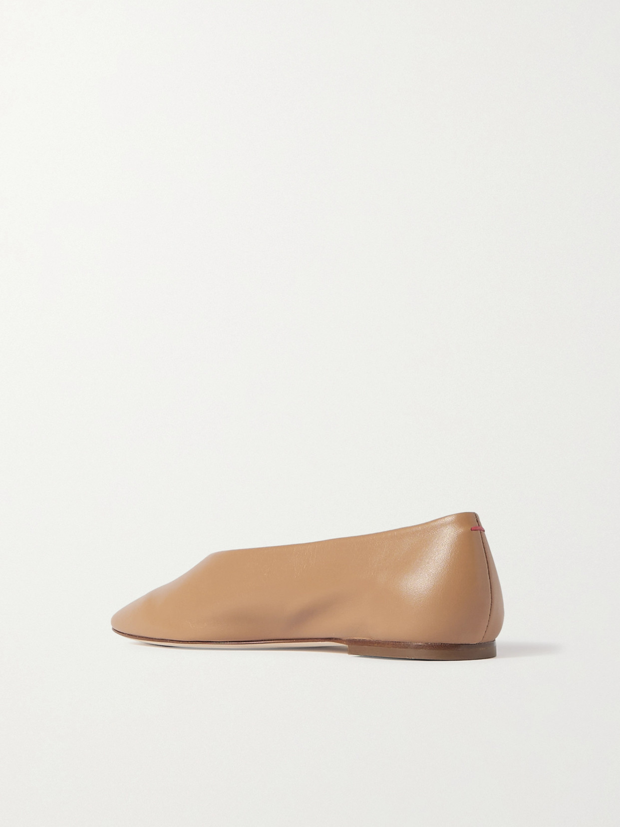 Shop Aeyde Kirsten Leather Ballet Flats In Neutrals