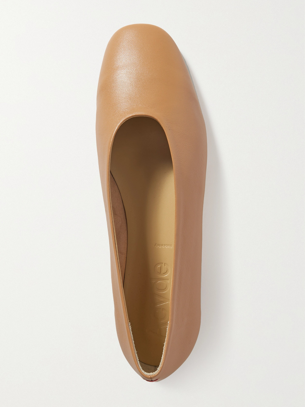 Shop Aeyde Kirsten Leather Ballet Flats In Neutrals