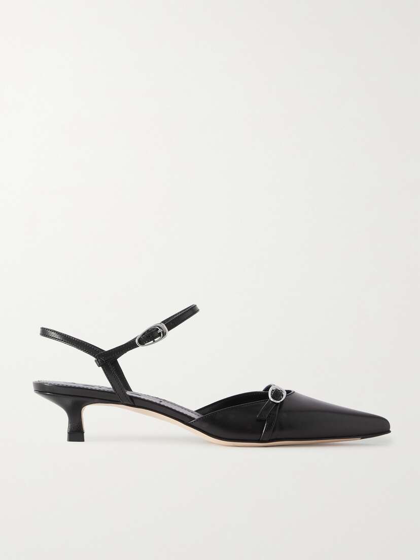 aeyde Melia Leather Point-toe Pumps