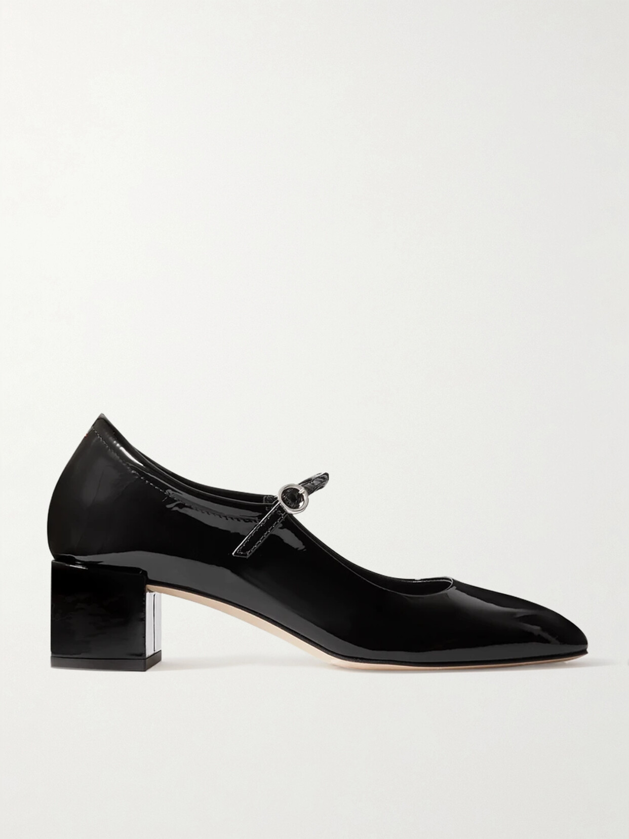 aeyde - Aline Patent-leather Mary Jane Pumps - Black