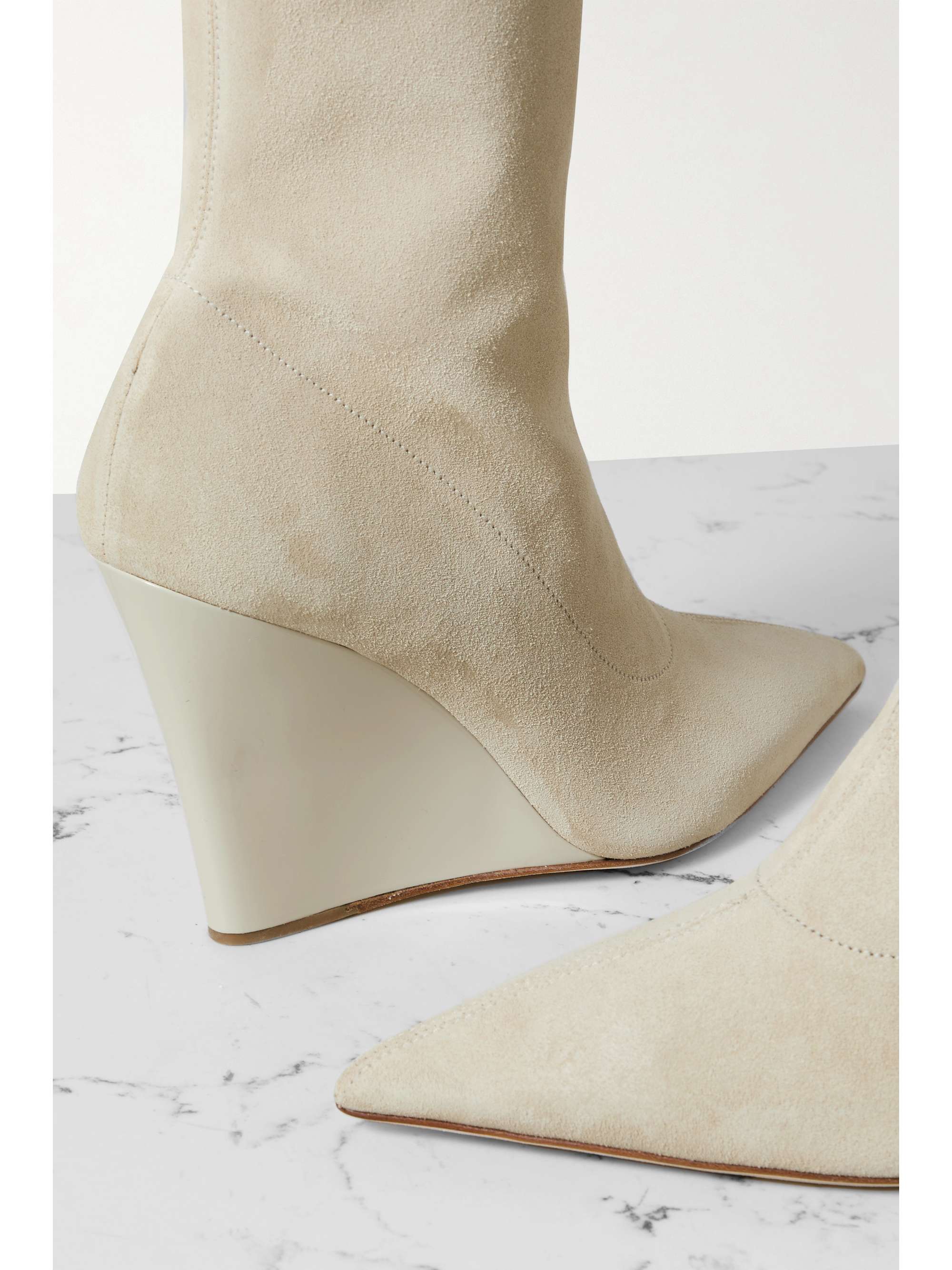 PARIS TEXAS Wanda suede wedge ankle boots