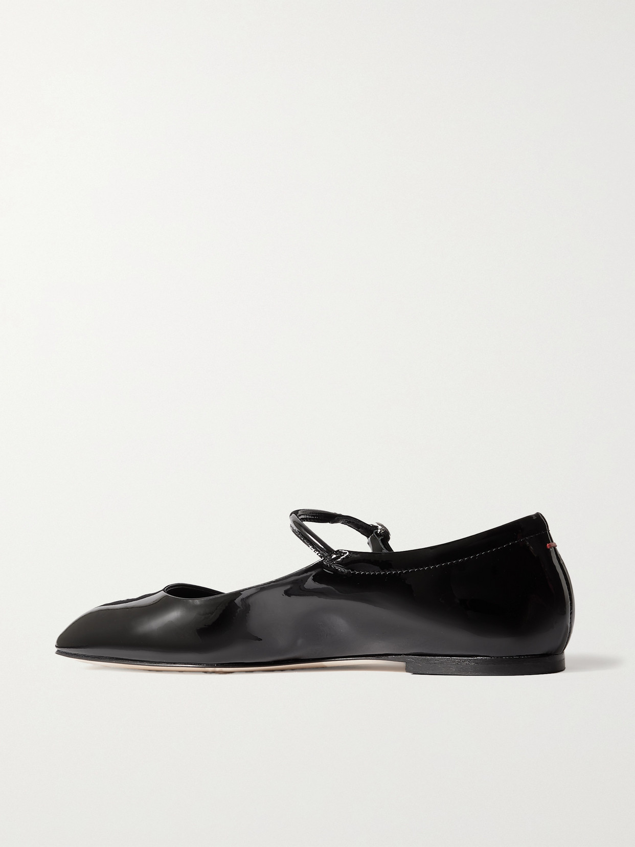 Shop Aeyde Uma Patent-leather Mary Jane Ballet Flats In Black