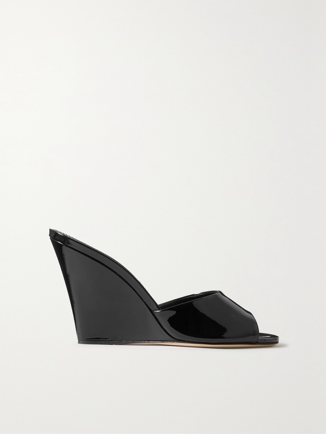 PARIS TEXAS WANDA PATENT-LEATHER WEDGE MULES