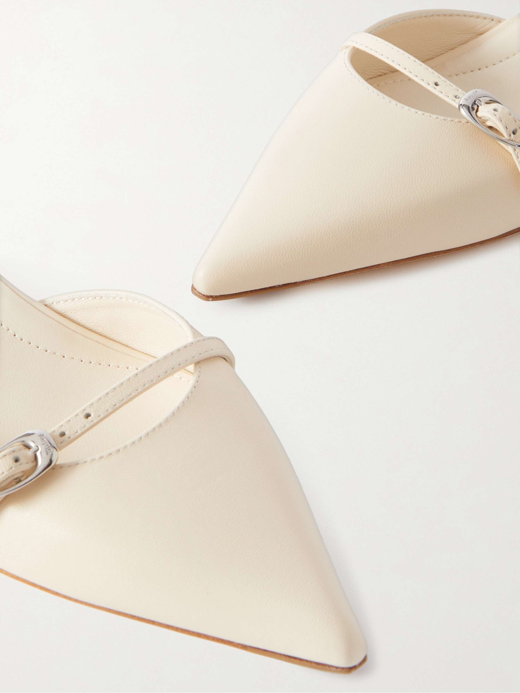 AEYDE Melia leather point-toe pumps