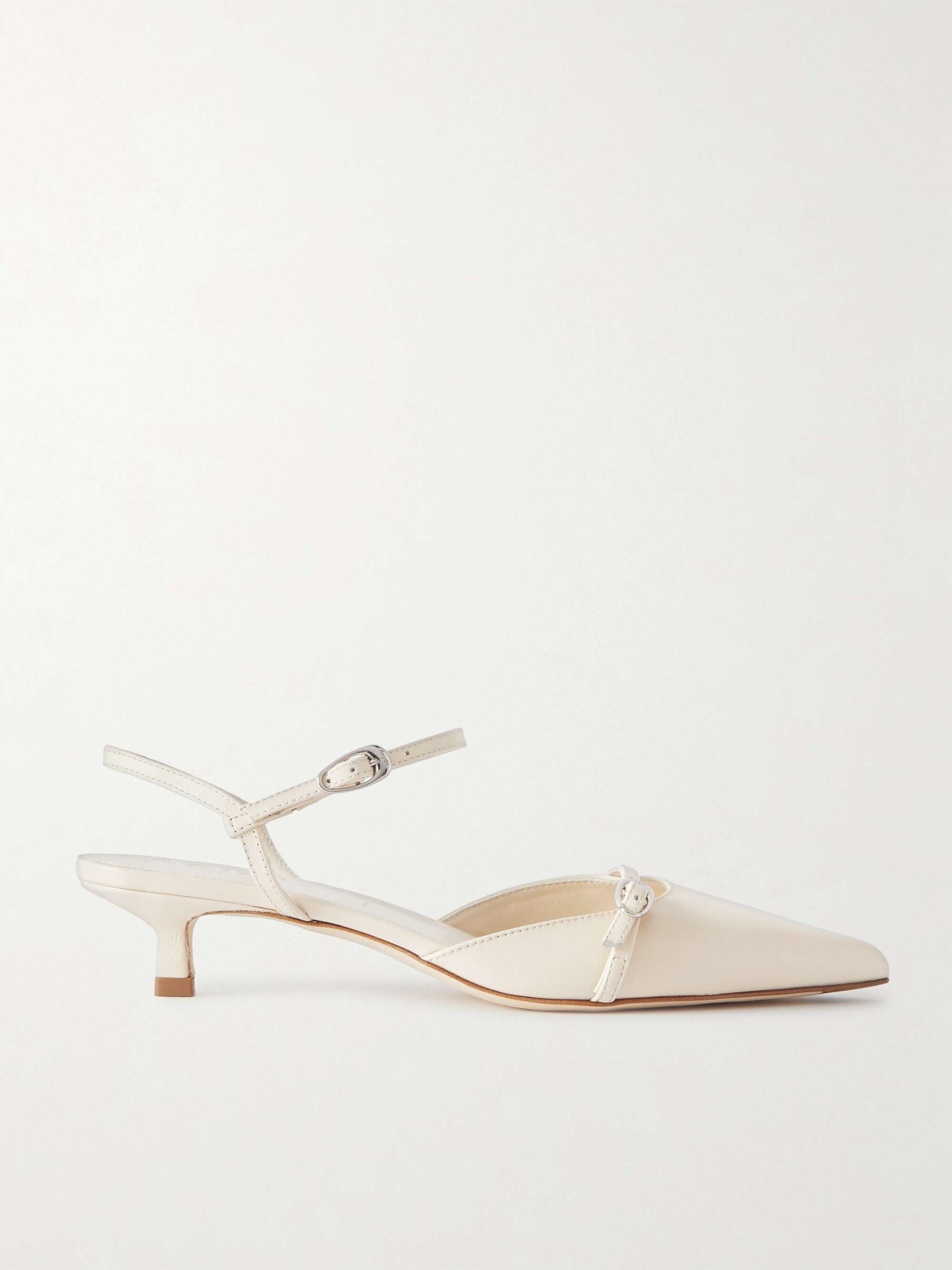 AEYDE Melia leather point-toe pumps | NET-A-PORTER