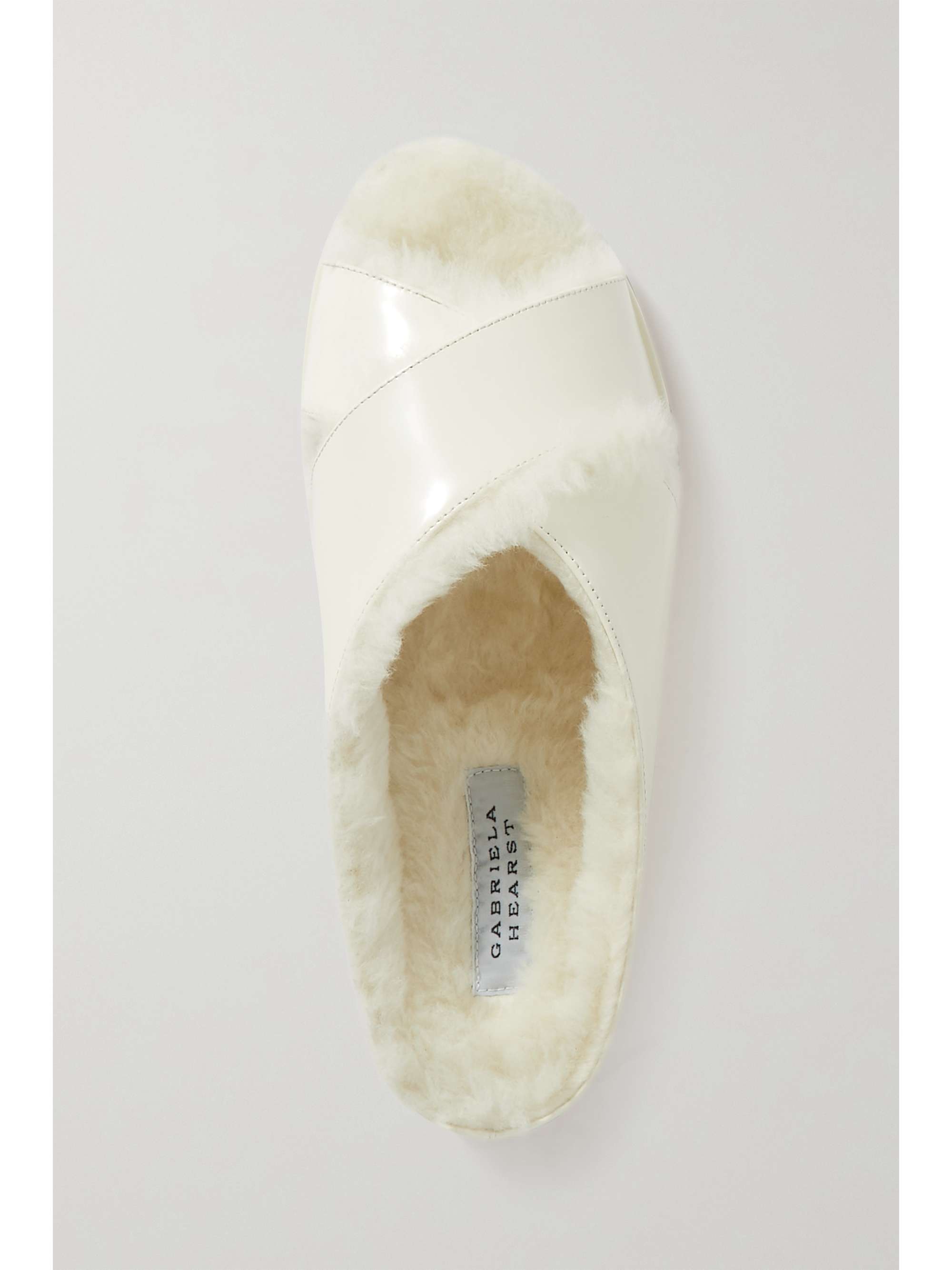 GABRIELA HEARST Ellington leather and faux fur slides