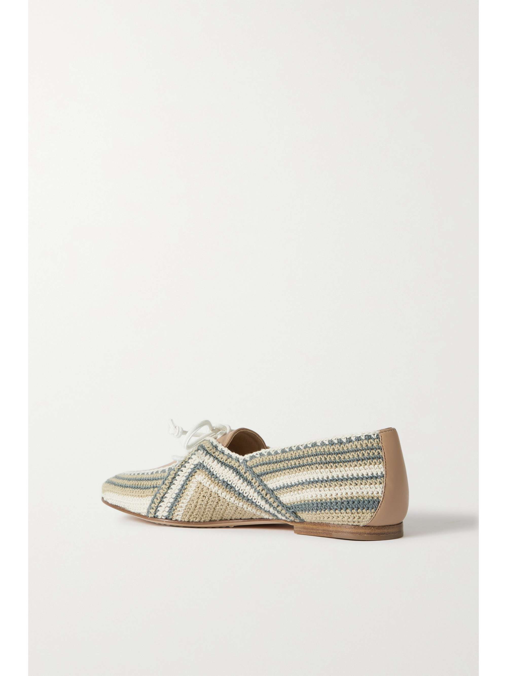 GABRIELA HEARST Hays crochet-trimmed leather loafers