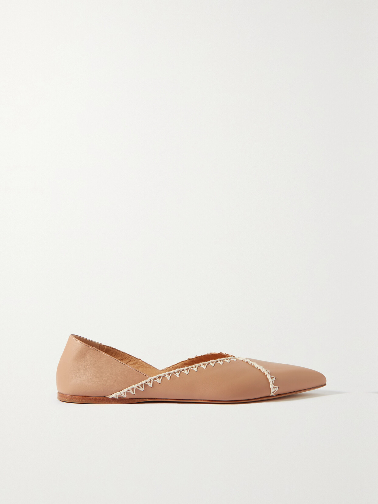 Gabriela Hearst - Avner Leather Point-toe Flats - Brown