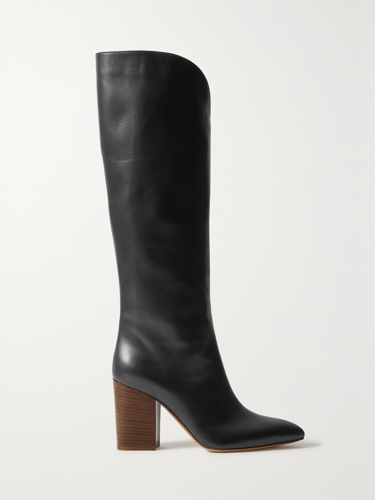Gabriela Hearst Cora Leather Knee Boots - Black