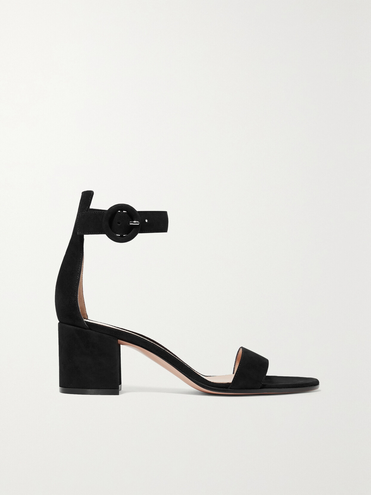 Shop Gianvito Rossi Versilia 60 Suede Sandals In Black