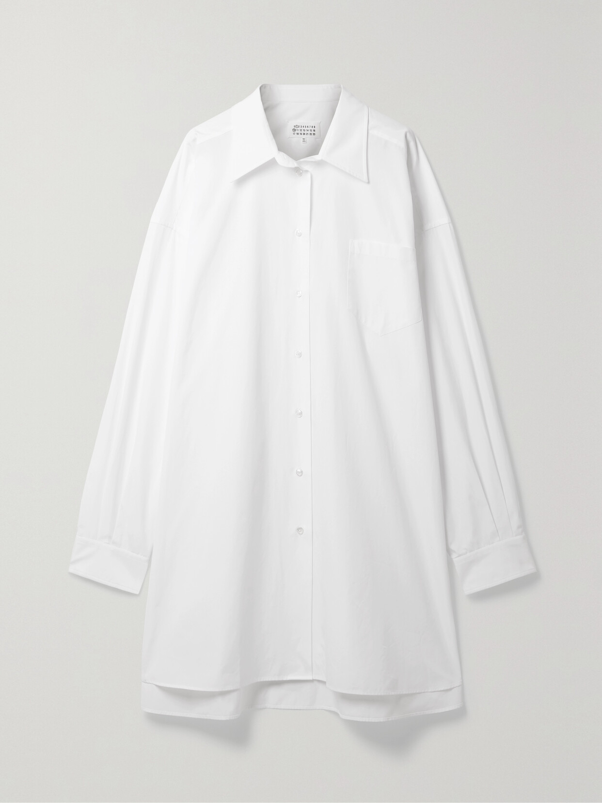 Maison Margiela - Oversized Cotton-poplin Shirt Dress - White