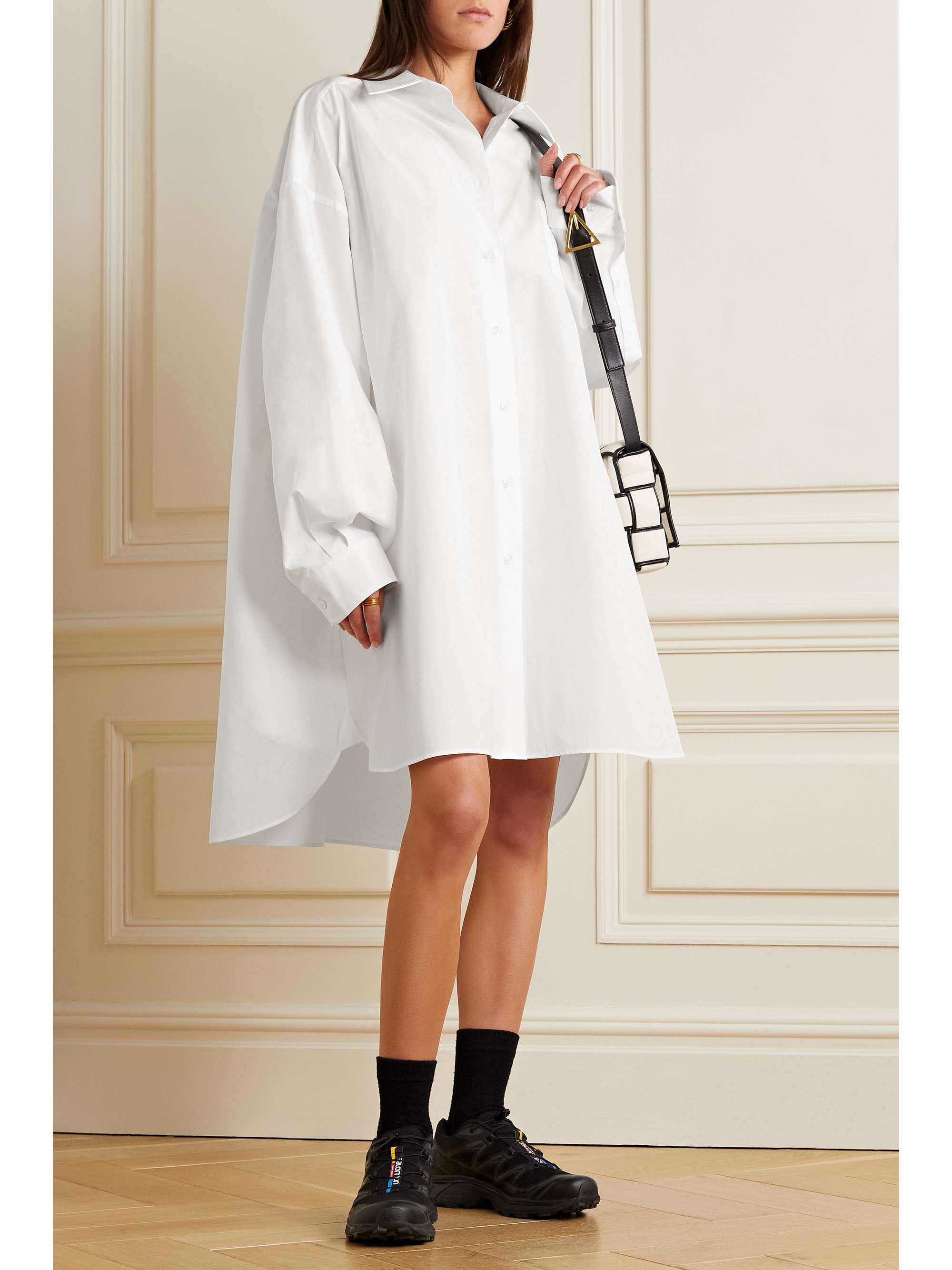 MAISON MARGIELA Oversized cotton-poplin shirt dress