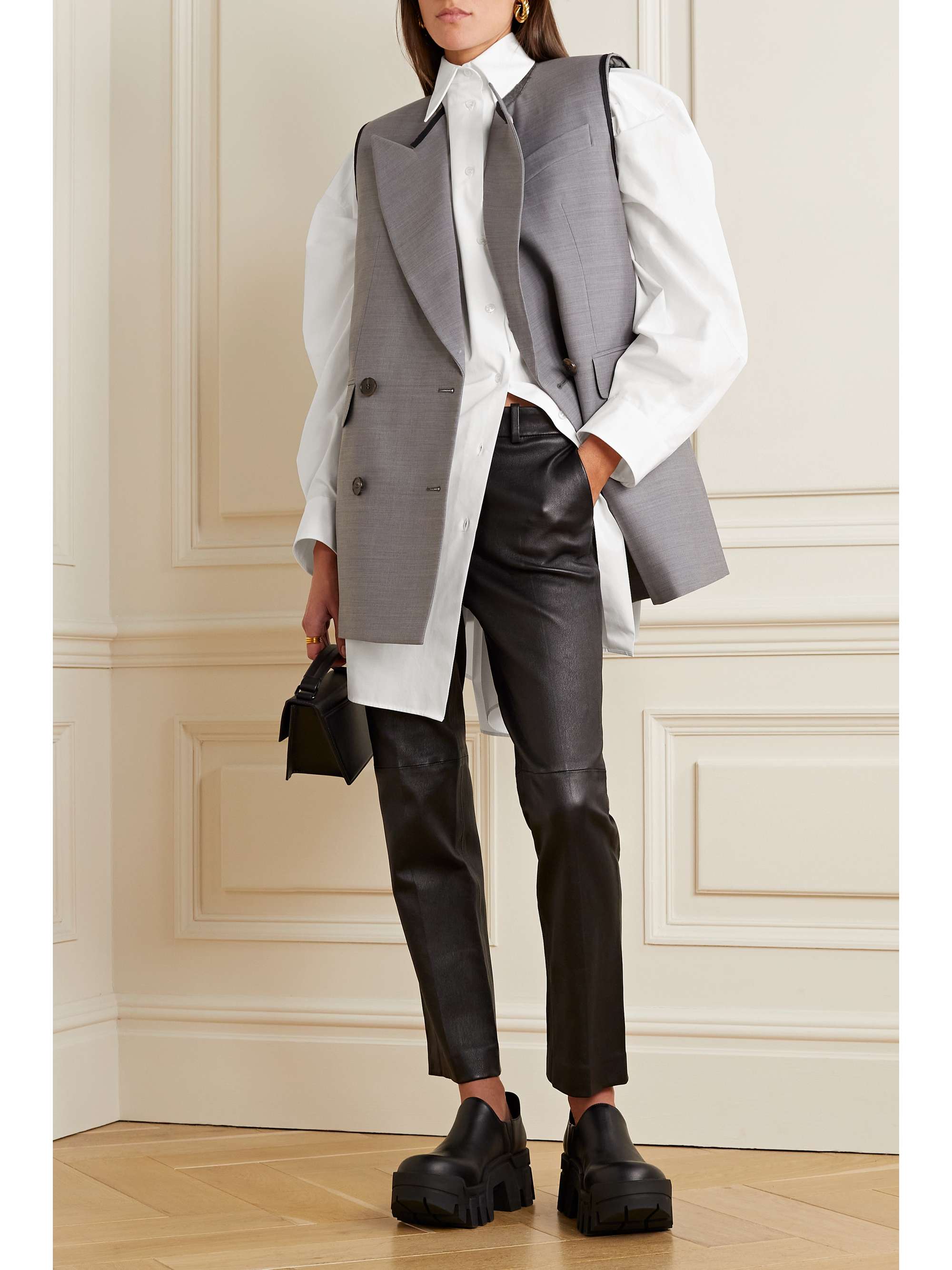 MAISON MARGIELA Oversized cotton-poplin shirt dress