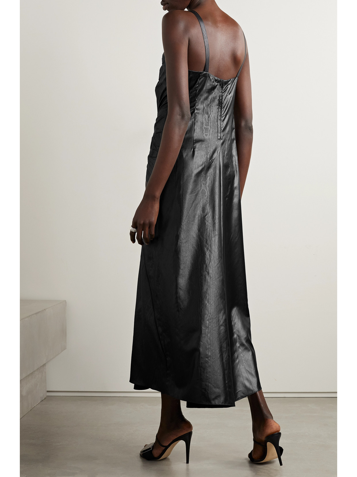 Maison Margiela Draped Dress In Black
