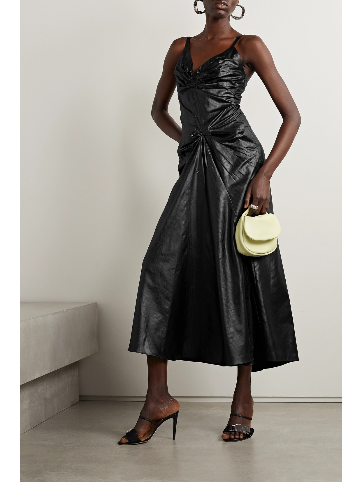 Maison Margiela Draped Dress In Black