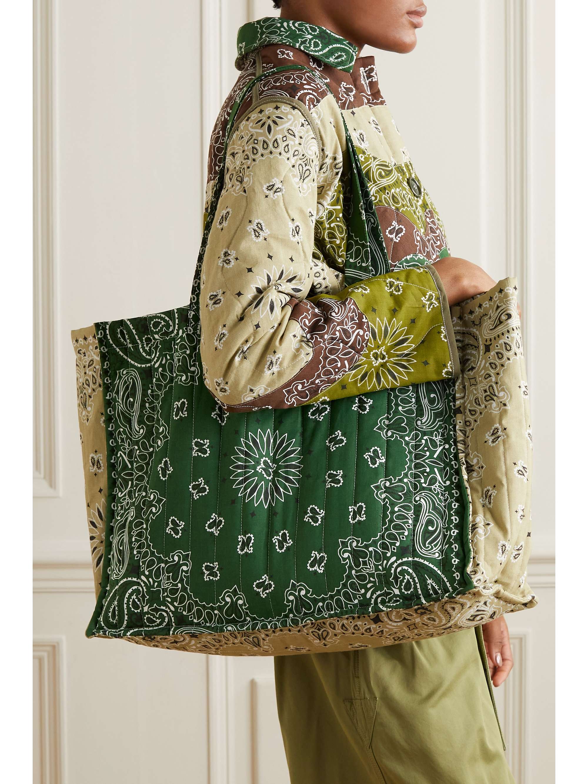 CALL IT BY YOUR NAME Maxi Cabas reversible paisley-print cotton-poplin tote