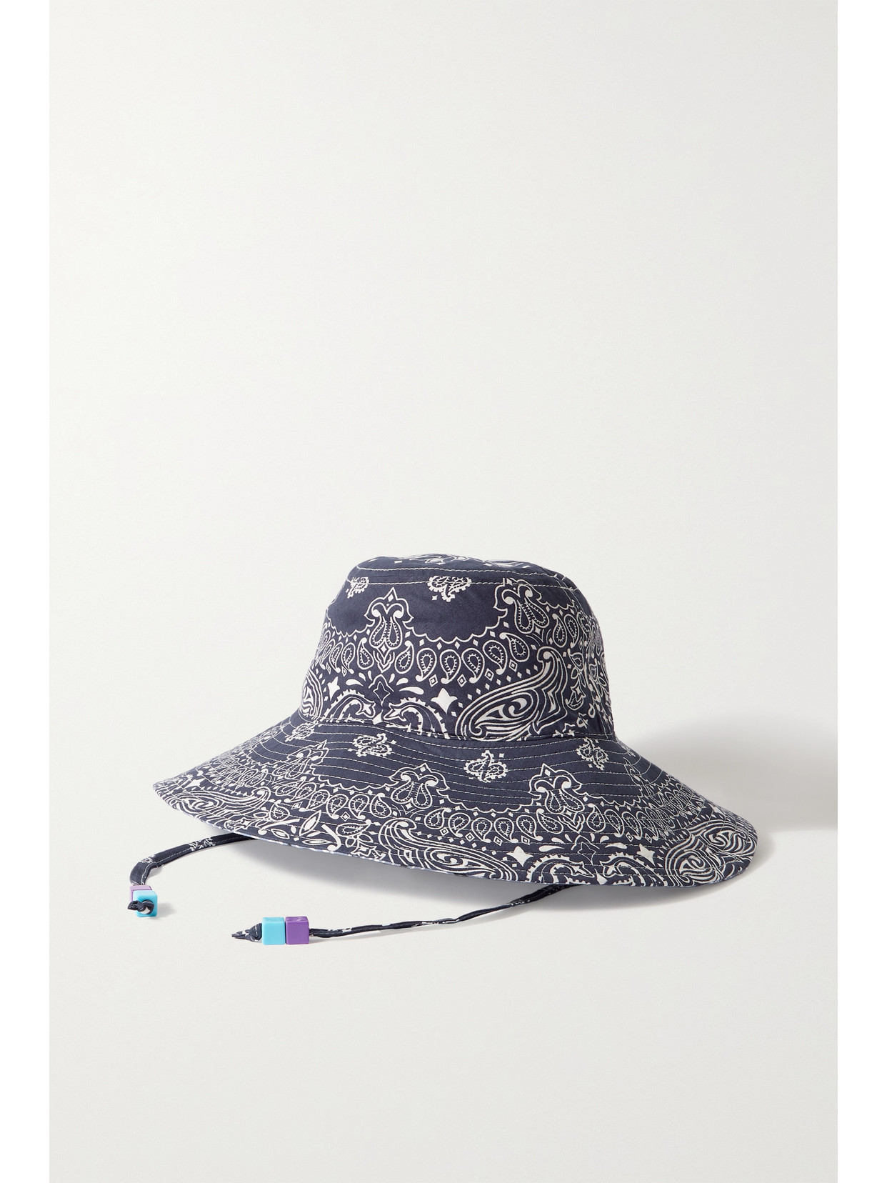 Call It By Your Name Capeline Bead-embellished Paisley-print