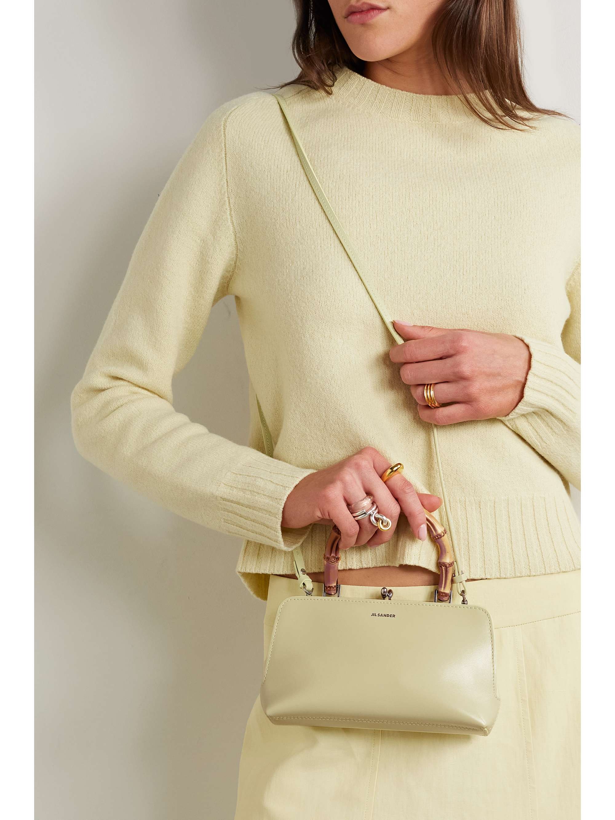 JIL SANDER Mini leather tote