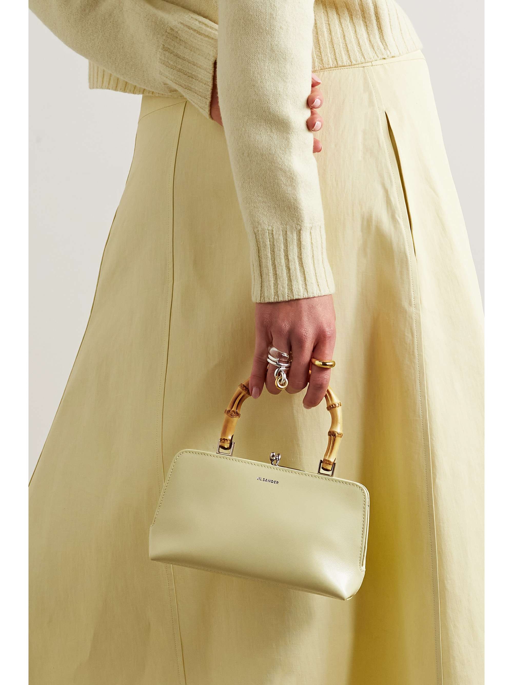 JIL SANDER Mini leather tote