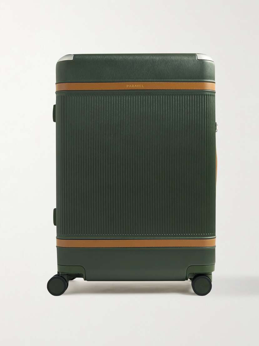 Paravel Aviator Grand Vegan Leather-trimmed Recycled-hardshell Suitcase