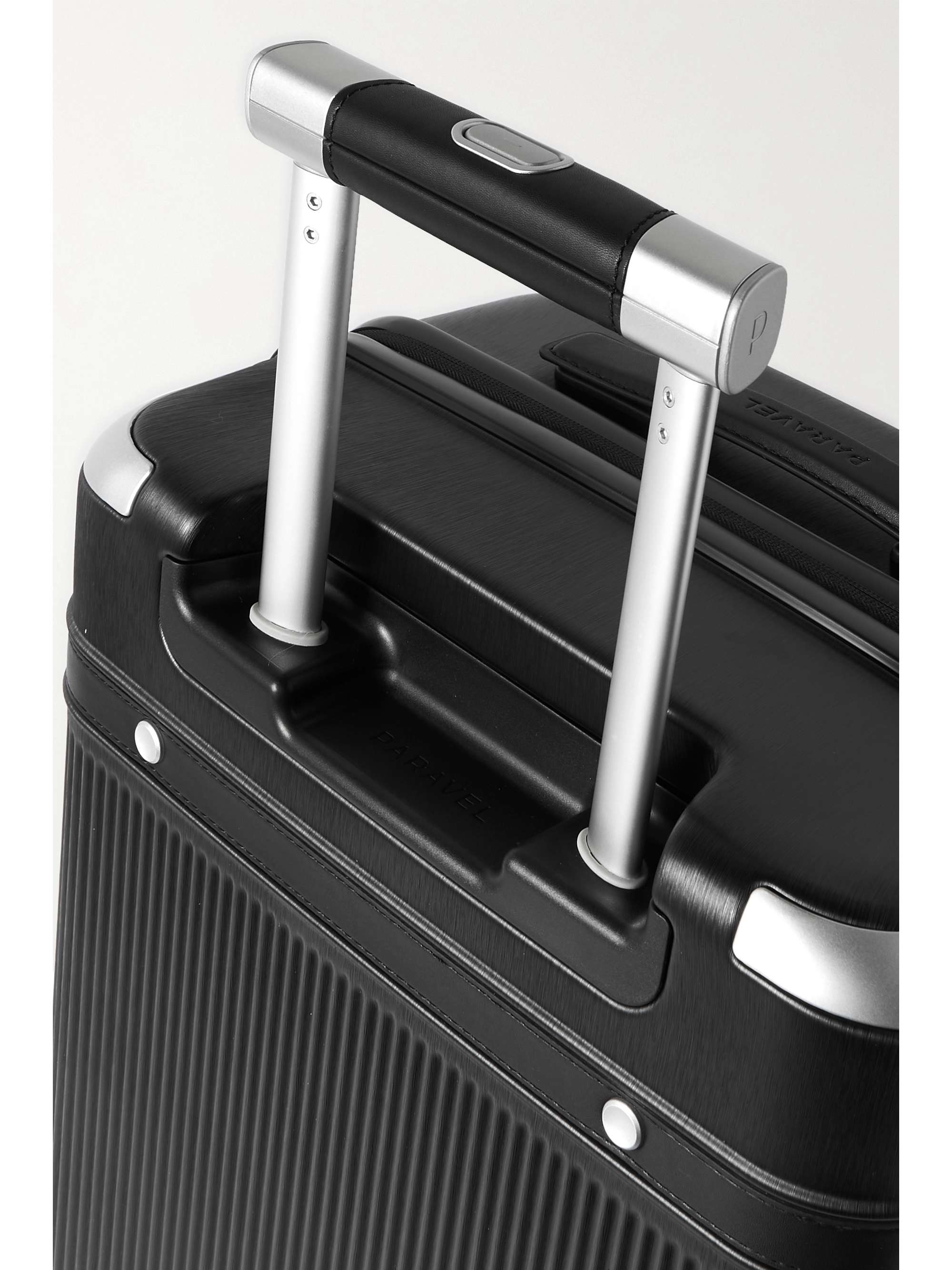 PARAVEL Aviator Carry-On Plus vegan leather-trimmed recycled-hardshell suitcase